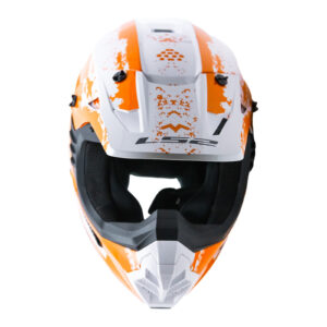 LS2 MX706J Coz Hyde Motocross Helmet Youth Orange / White - Image 4