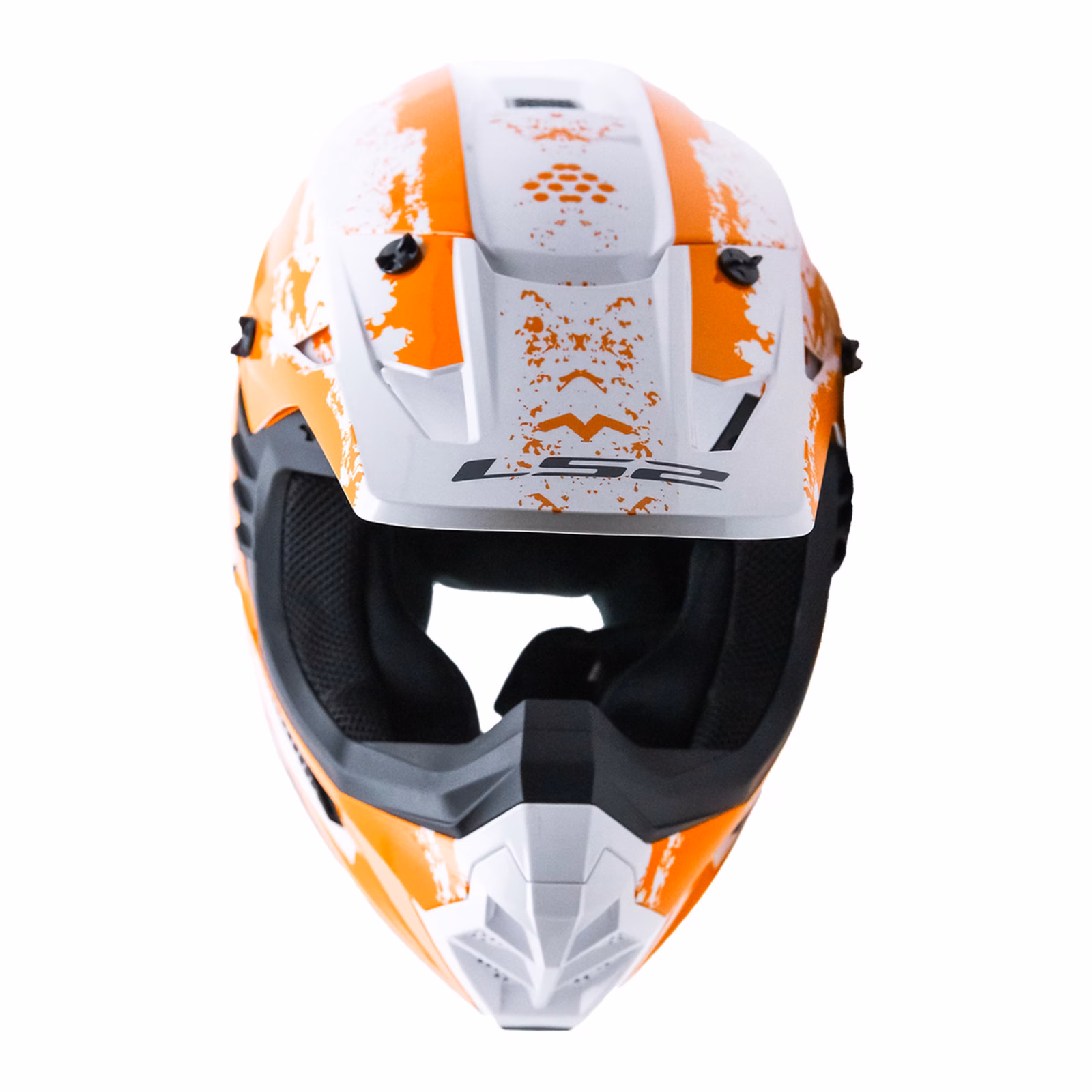 LS2 MX706J Coz Hyde Motocross Helmet Youth Orange / White - Image 4