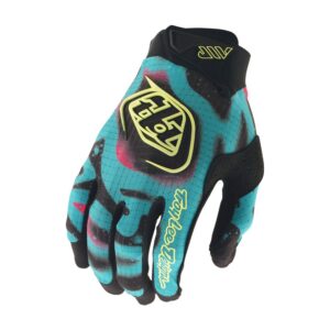 Troy Lee Designs Air Membrane Motocross Gloves Youth Black/Glo Yellow - Image 2