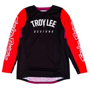 Troy Lee Designs GP Pro Boltz Motocross Jersey Black / Glo Red - Image 2