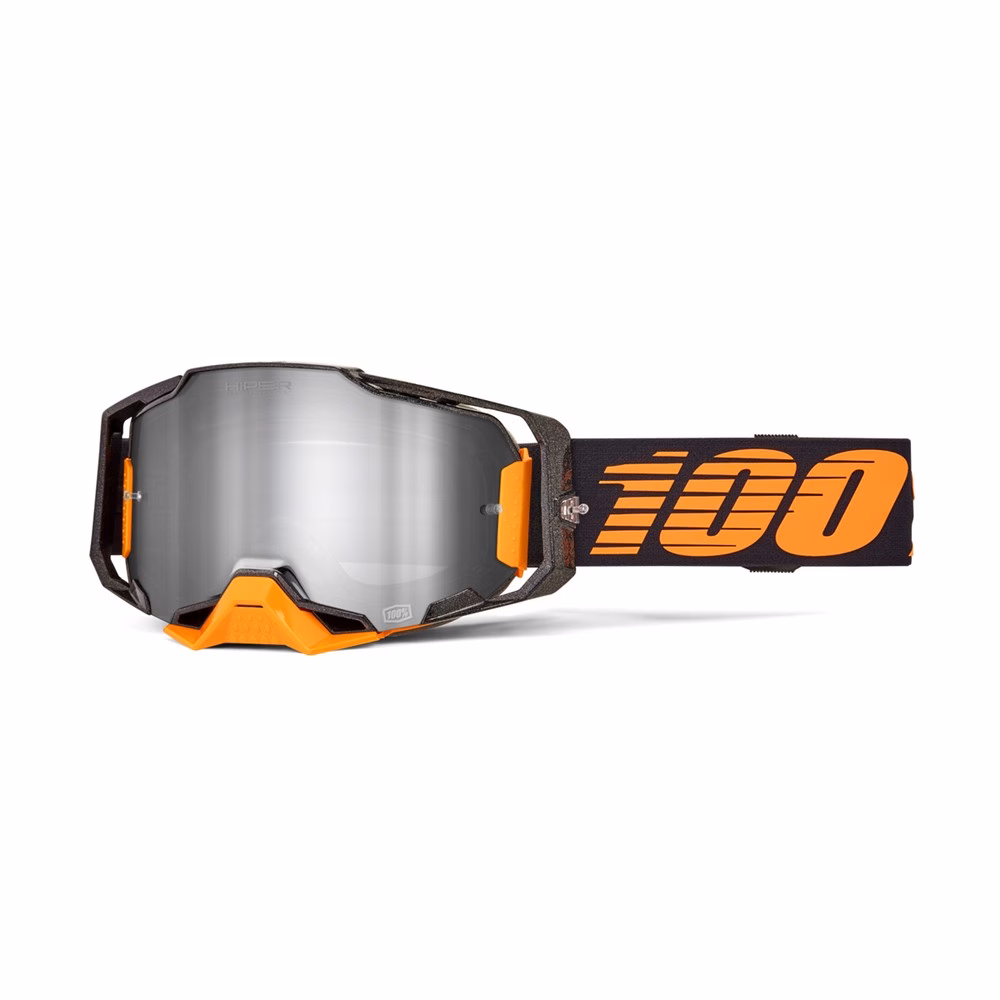 100% Armega Motocross Goggle Acosta - HiPER Mirror Silver Lens