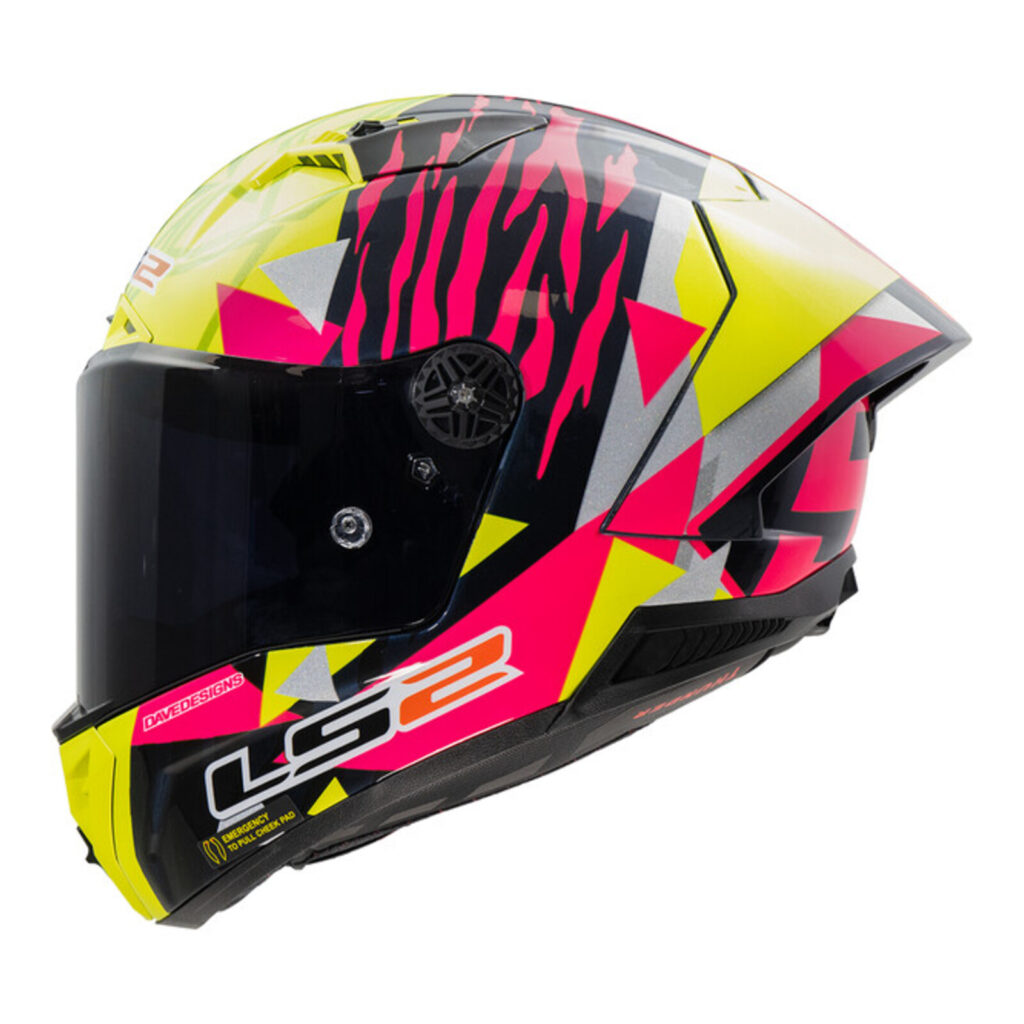 LS2 FF805C Thunder GP Aero Replica Aldeguer Road Helmet Yellow/Pink/Black