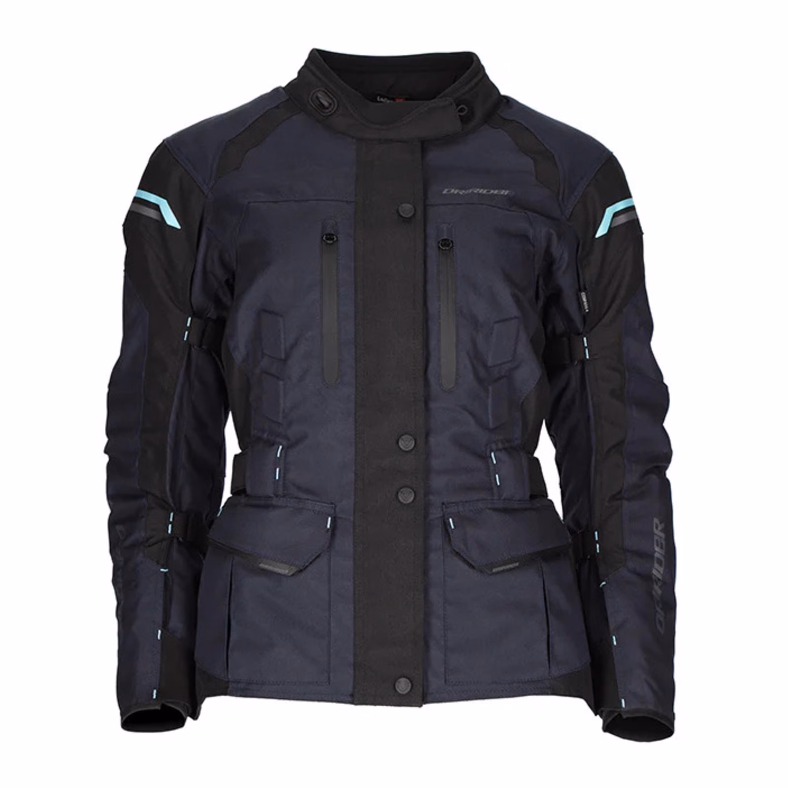 Dririder Compass 4 Road Jacket Ladies Navy/Sky Blue - Image 2
