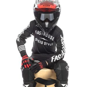 Fasthouse Grindhouse Grit Motocross Jersey Youth Black - Image 6