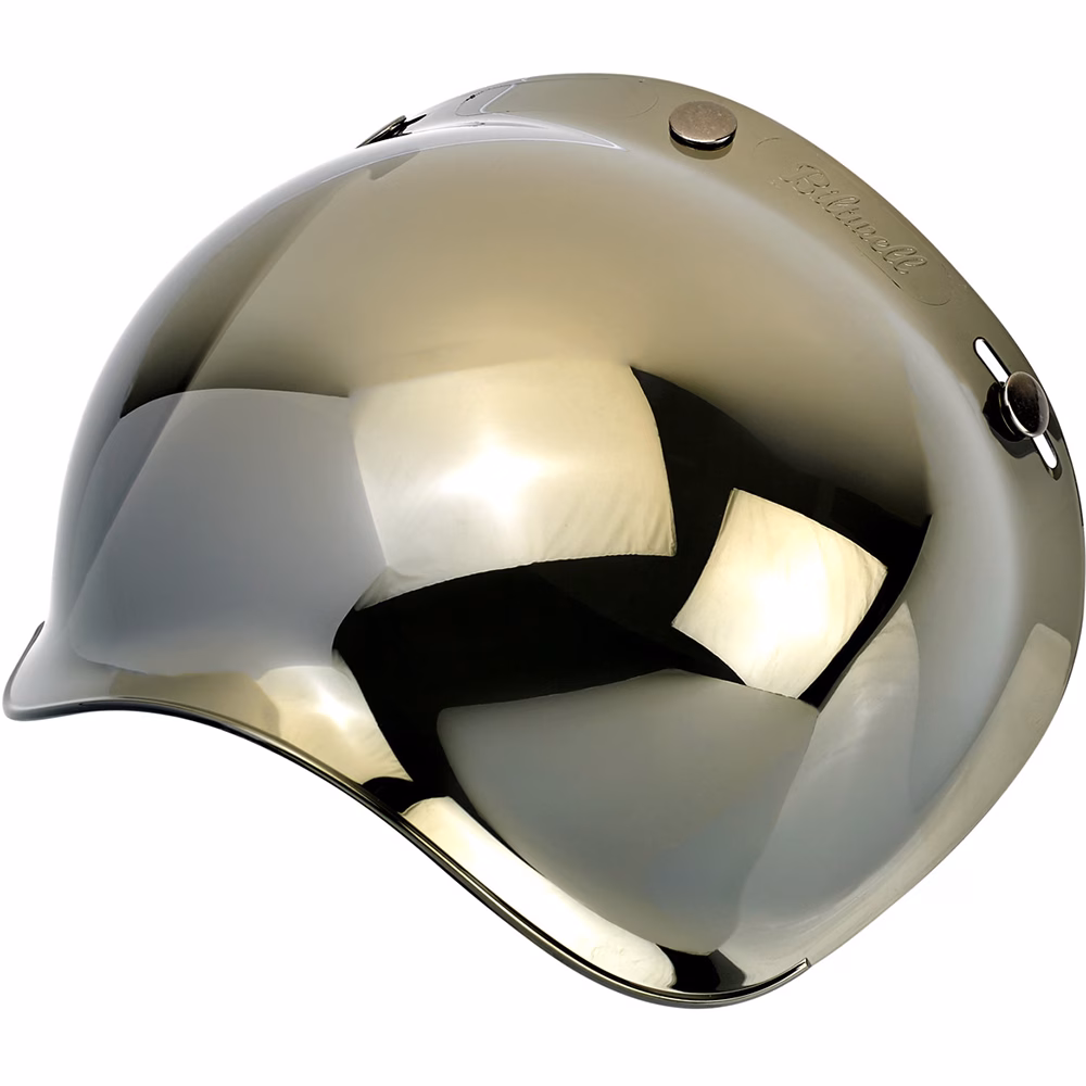 BILTWELL GRINGO/UNIVERSAL BUBBLE VISOR ANTIFOG [GOLD MIRROR] NS