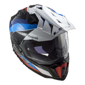 LS2 MX701 C Explorer Carbon Frontier Adventure Helmet Black / Blue - Image 8