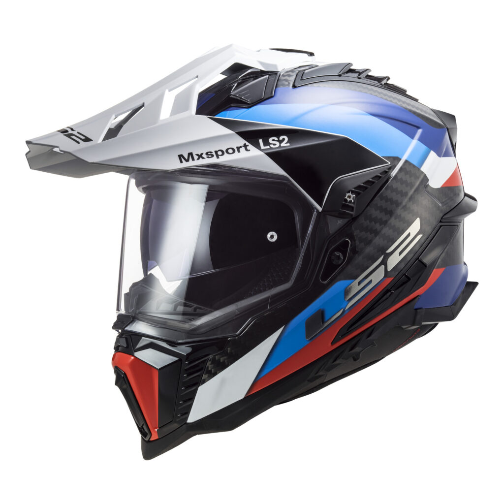 LS2 MX701 C Explorer Carbon Frontier Adventure Helmet Black / Blue