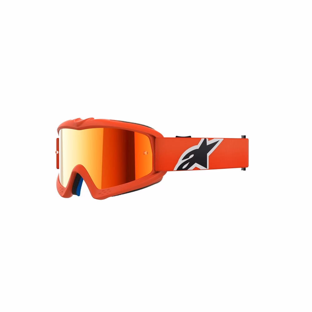 Alpinestars Vision Youth Corp Motocross Goggle Orange - Mirror Red Lens