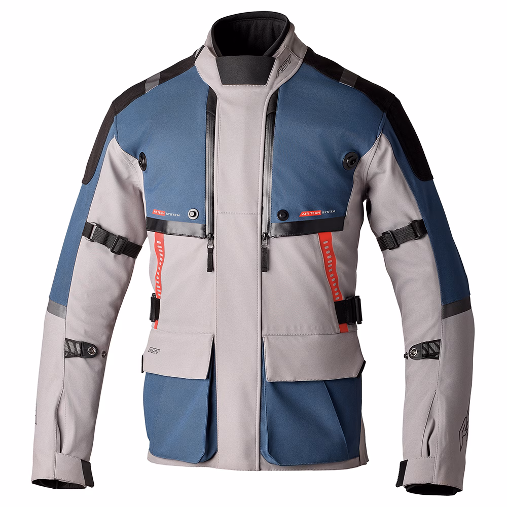 RST Vulcan CE Textile Road Jacket Silver/Blue