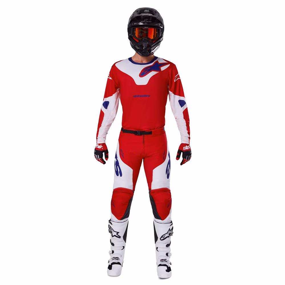 Alpinestars Racer Veil Motocross Jersey Bright Red/White