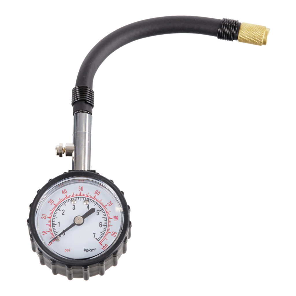 Whites Analogue Tyre Pressure Gauge 0-60 PSI - Flexible Hose