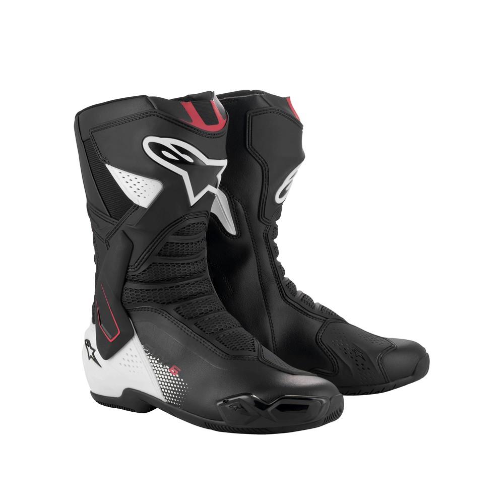 Alpinestars SMX-6 v3 Road Boots Black/White/Red Graphic