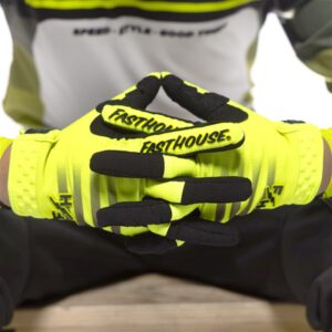 Fasthouse Elrod Hypersonic Motocross Gloves Youth High-Viz - Image 4