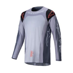 Alpinestars Racer Ocuri Motocross Jersey Gray/Black/Orange Fluoro - Image 1