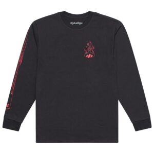 Troy Lee Designs Torched Long Sleeve Tee Carbon - Image 1