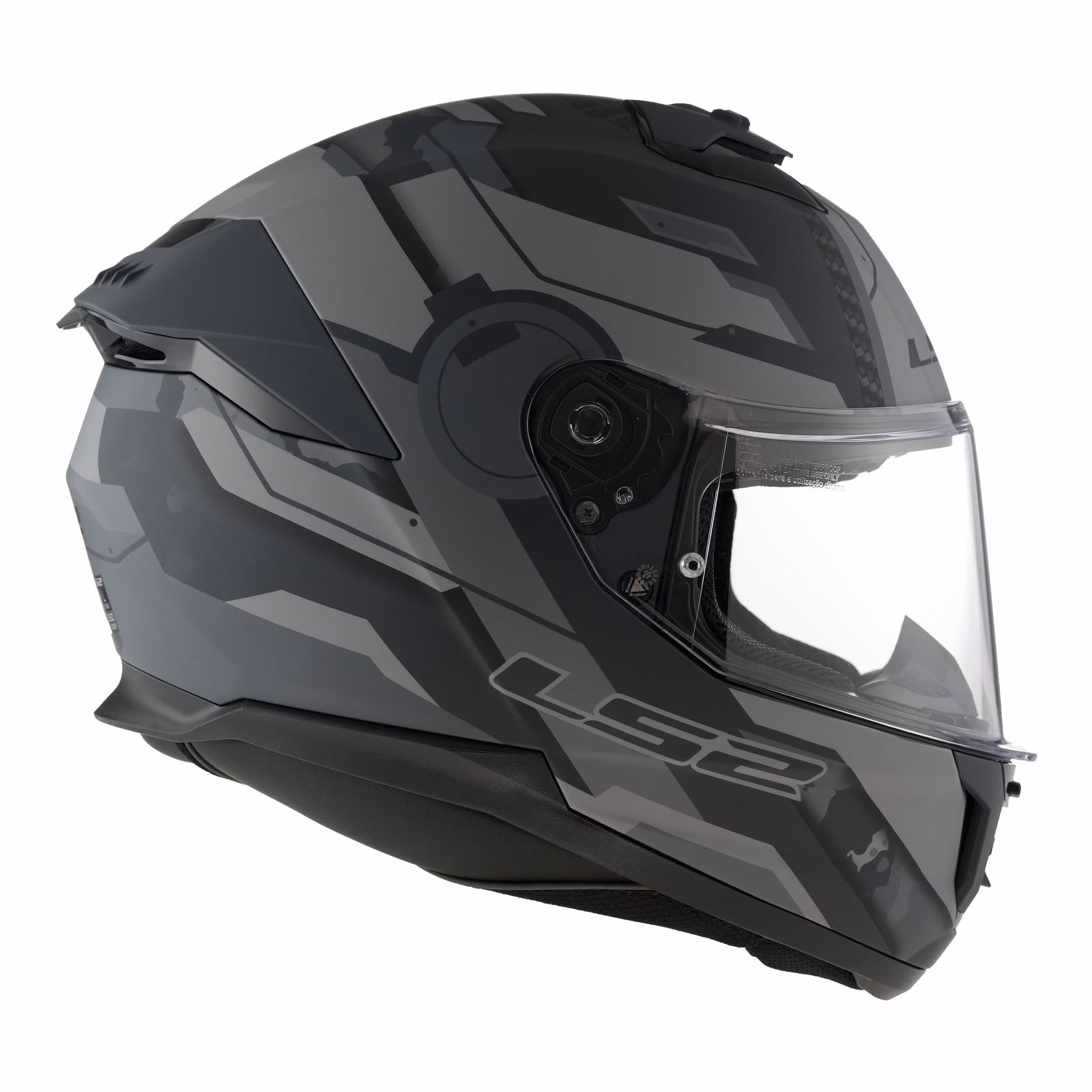 LS2 FF808 Stream II Shadow Road Helmet Matte Titanium / Grey - Image 7