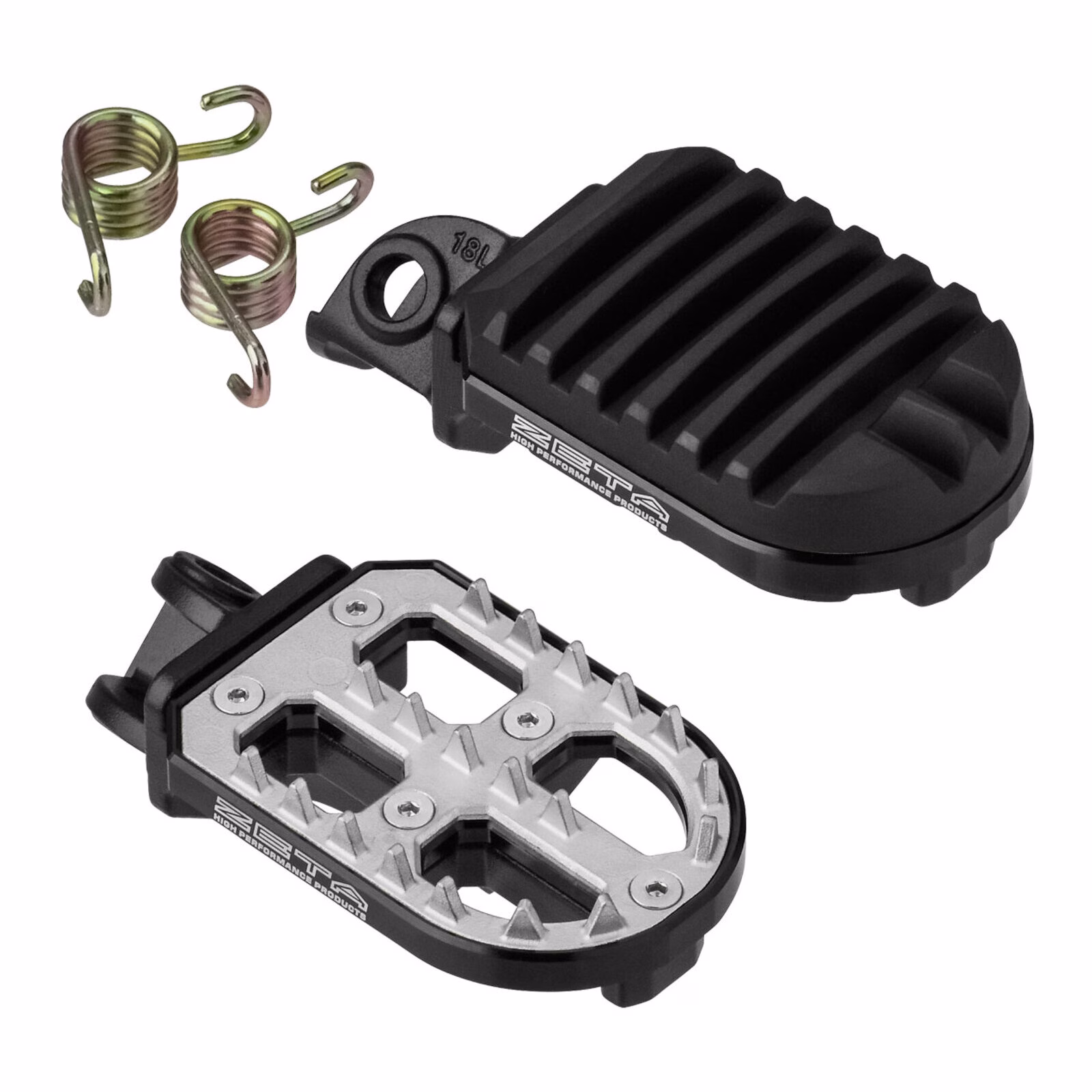Zeta Adventure Foot Pegs KTM – Black - Image 1