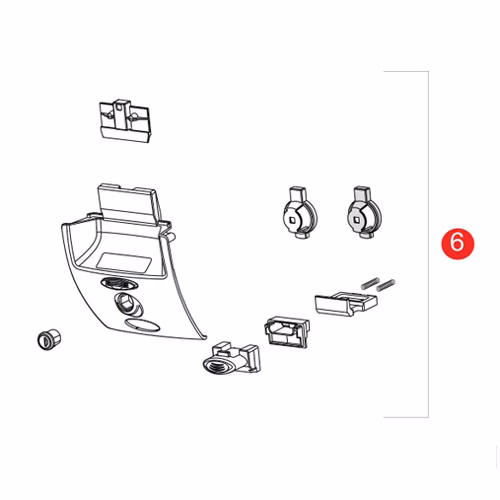V47 MOUNTED LOCK SET SILVER BUTTONS