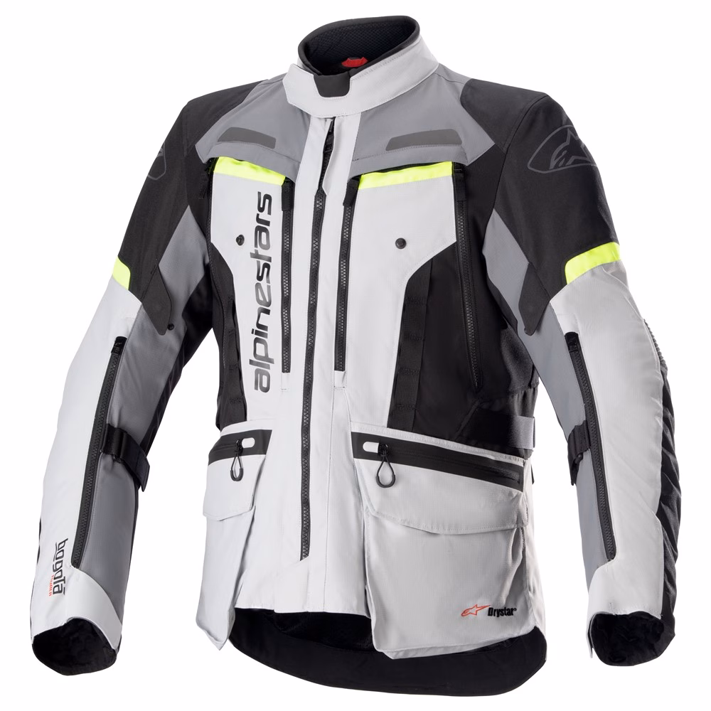 Alpinestars Bogota Pro Drystar Jacket Ice Grey/Dark Grey/Yellow Fluoro