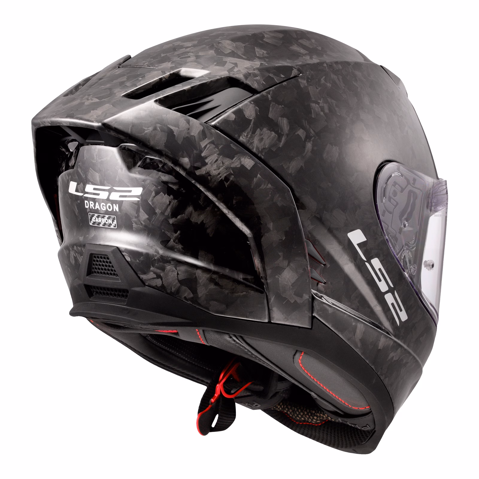 LS2 FF807 Dragon Forged Road Helmet Gloss Carbon - Image 3