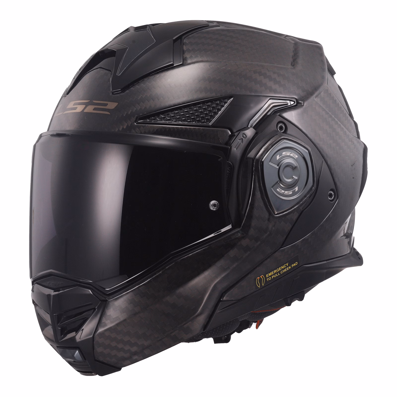 LS2 FF901 Advant X Carbon Flip Front Helmet Carbon 06 - Image 1