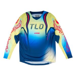 Troy Lee Designs GP Pro Drip Motocross Jersey Youth Glo Yellow/Dark Navy - Image 1