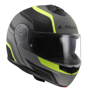 LS2 FF908 Strobe II Monza Flip Front Helmet Matte Black / Hi-Vis Yellow - Image 14