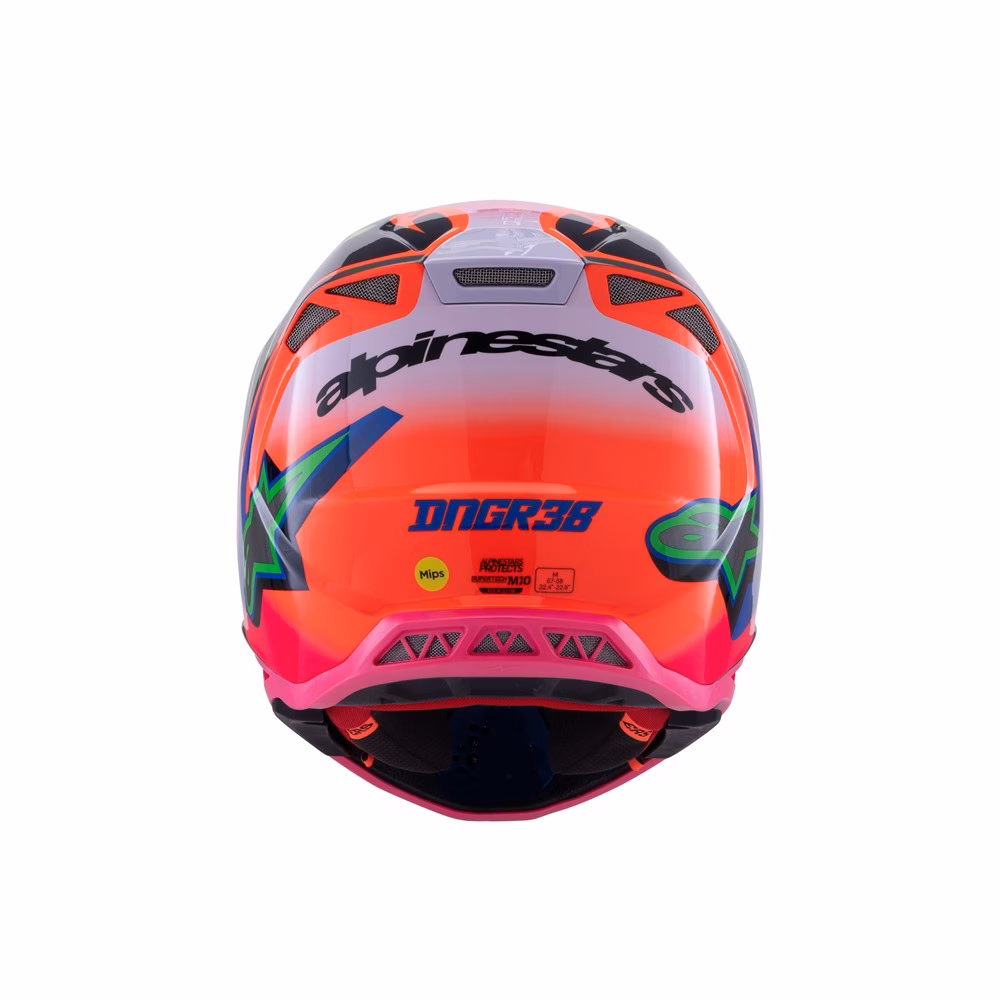 Alpinestars Supertech S-M10 Deegan Motocross Helmet Orange Fluoro/Purple/Pink Fluoro Gloss