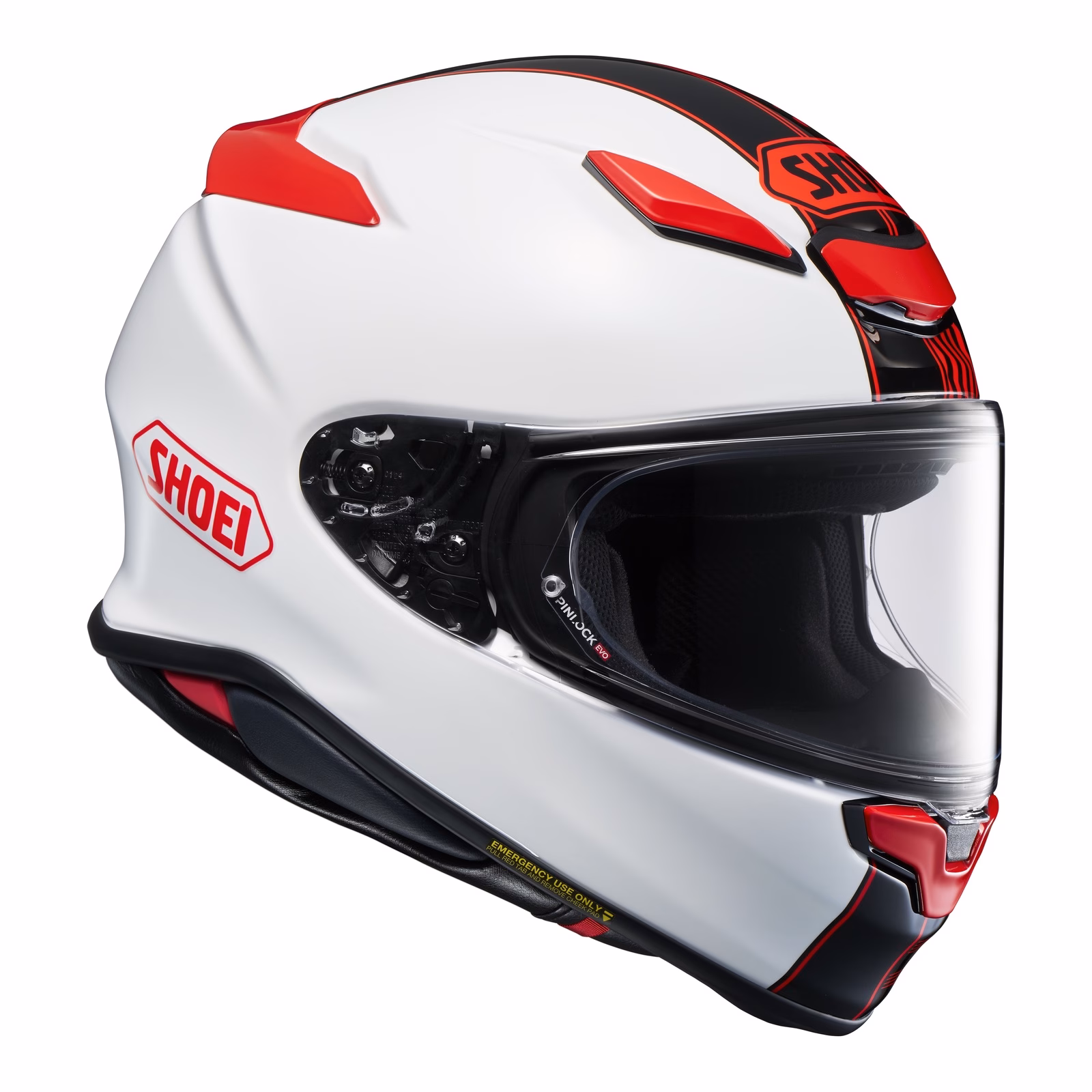 Shoei NXR2 Beaut TC-1 Road Helmet White / Black / Red - Image 3