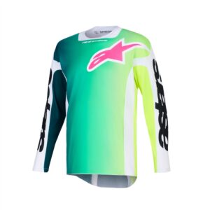 Alpinestars Racer Portl Motocross Jersey Green/White/Black - Image 1