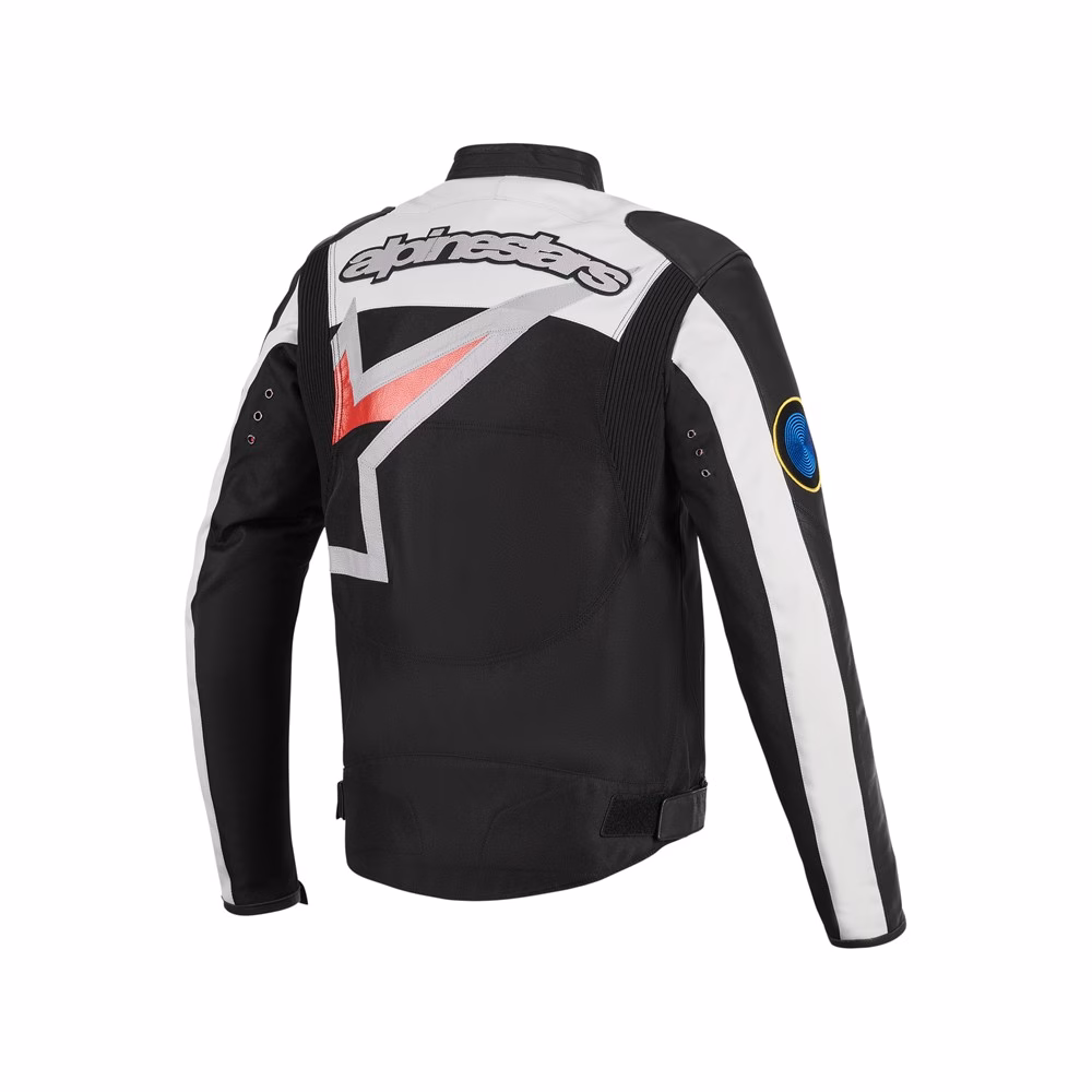 Alpinestars Axton Leather/Textile Road Jacket Black/Off White/Bright Red