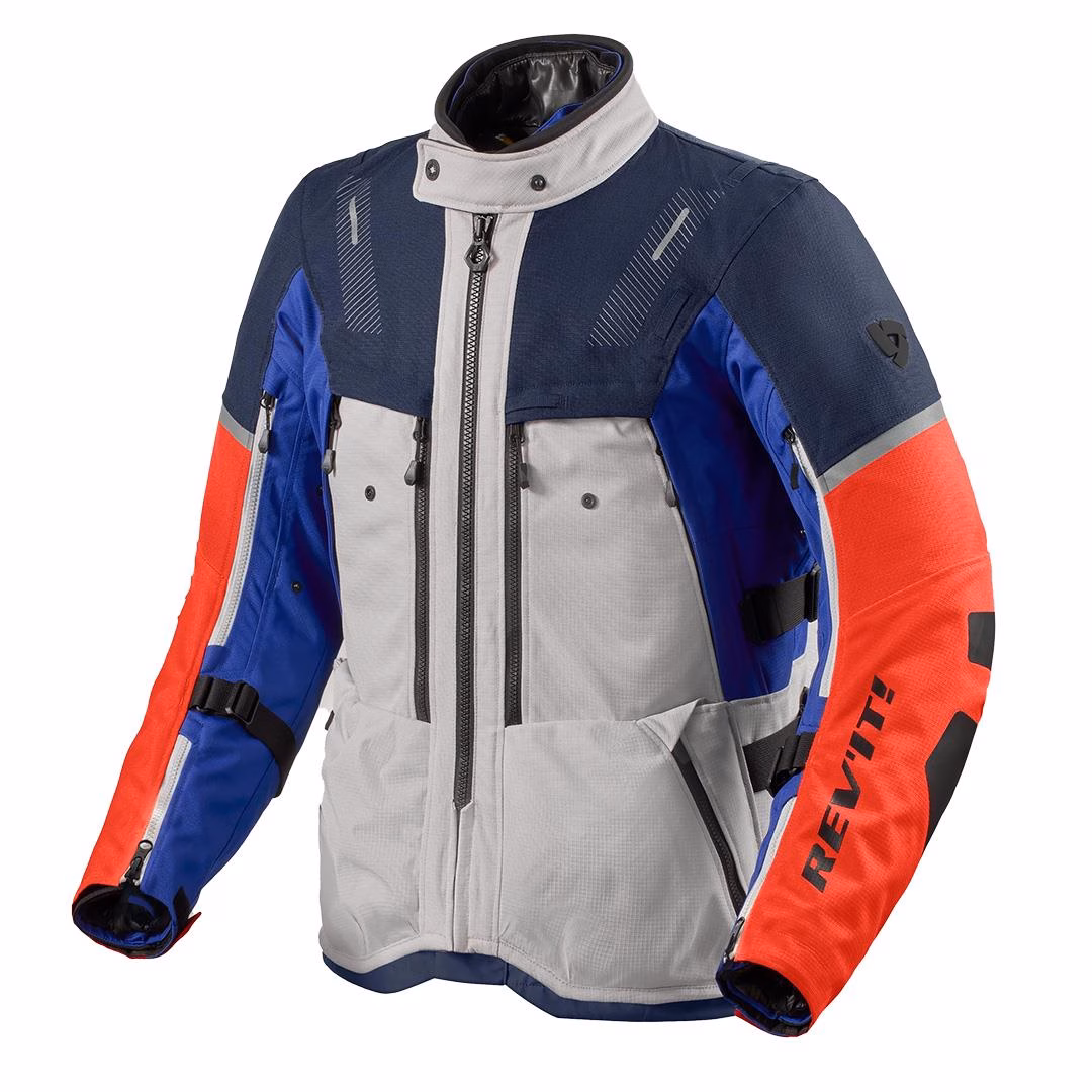 REV'IT! Sand 5 H2O Adventure Jacket Silver/Blue - Image 1