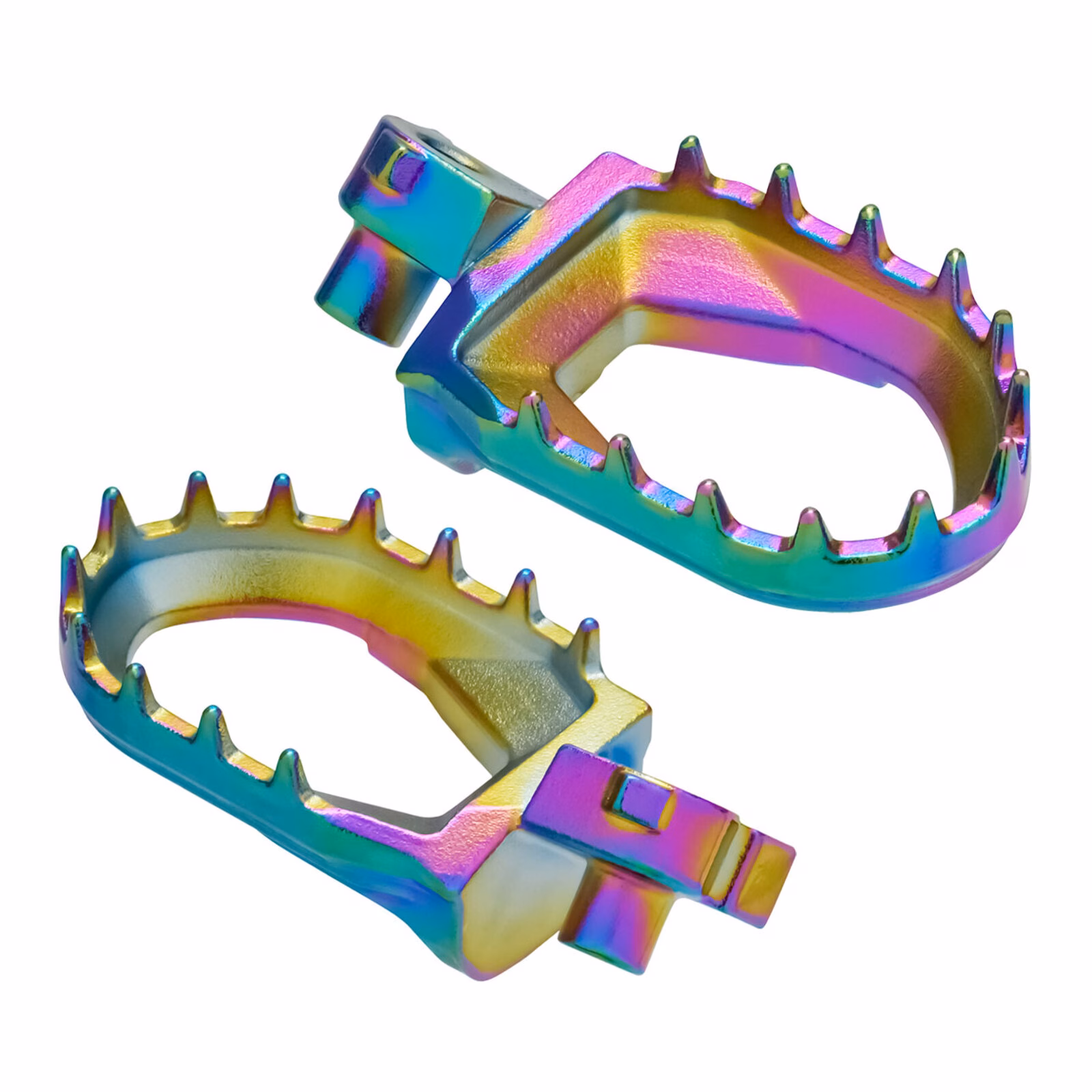 Zeta Max Foot Pegs 2-Stroke Yamaha YZ - Oil Slick - Image 1