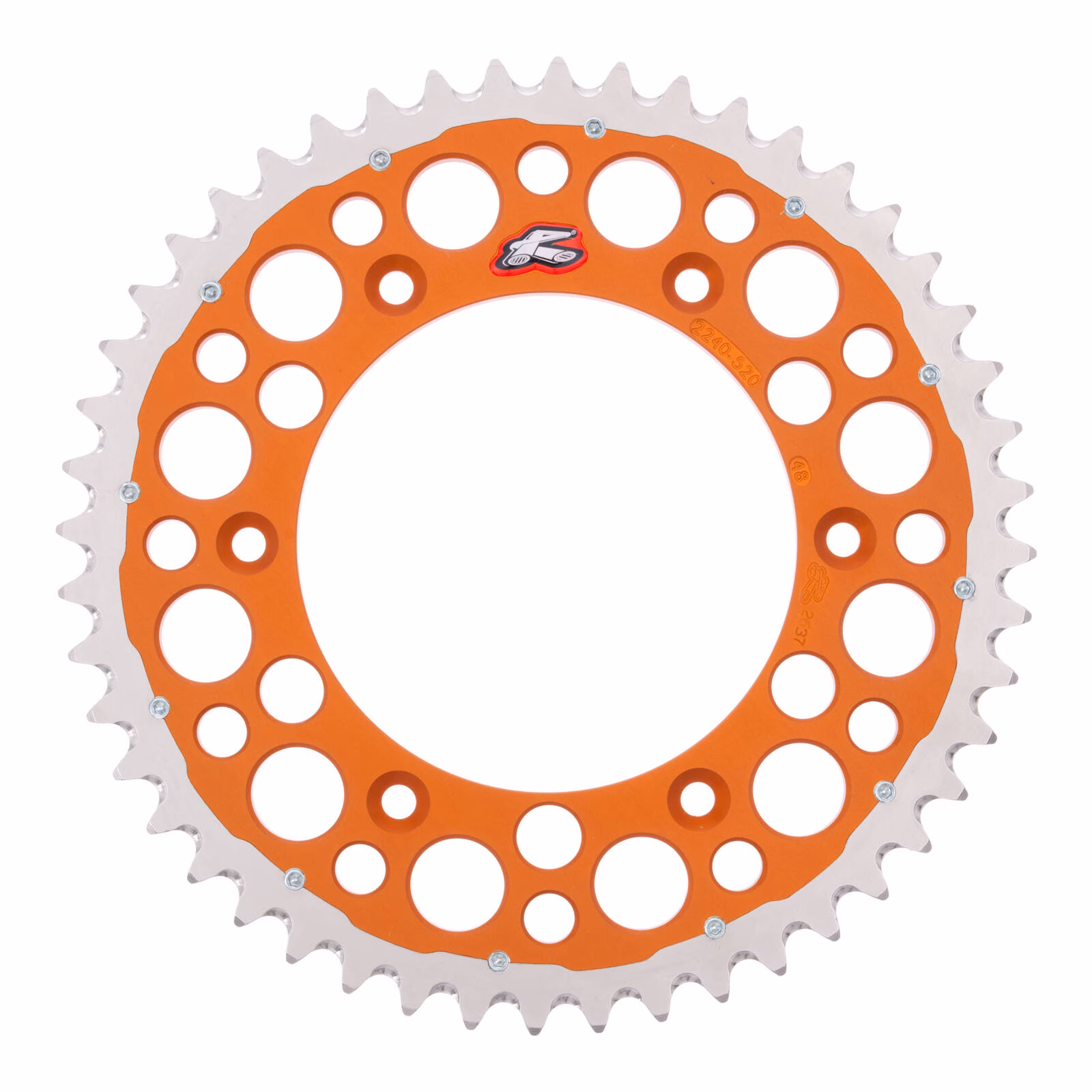 Renthal Sprocket Twinring Orange 48T Bi-metal Grooved - Image 1