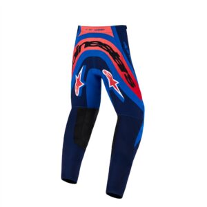 Alpinestars Supertech Vista Motocross Pants Youth Dark Navy/Hot Coral/Cobalt - Image 2