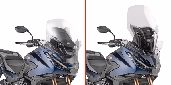 GIVI SCREEN HONDA NT 1100 '25-> CLEAR 60x49cm 11cm TALLER