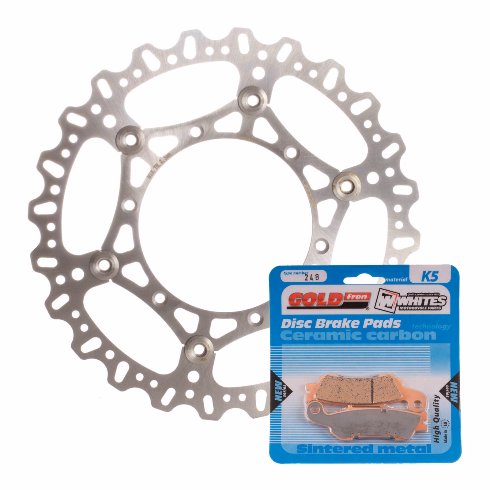 Brake Disc & Pad Front Kit - Yamaha WR450F '16-'20 - Wave - Image 1