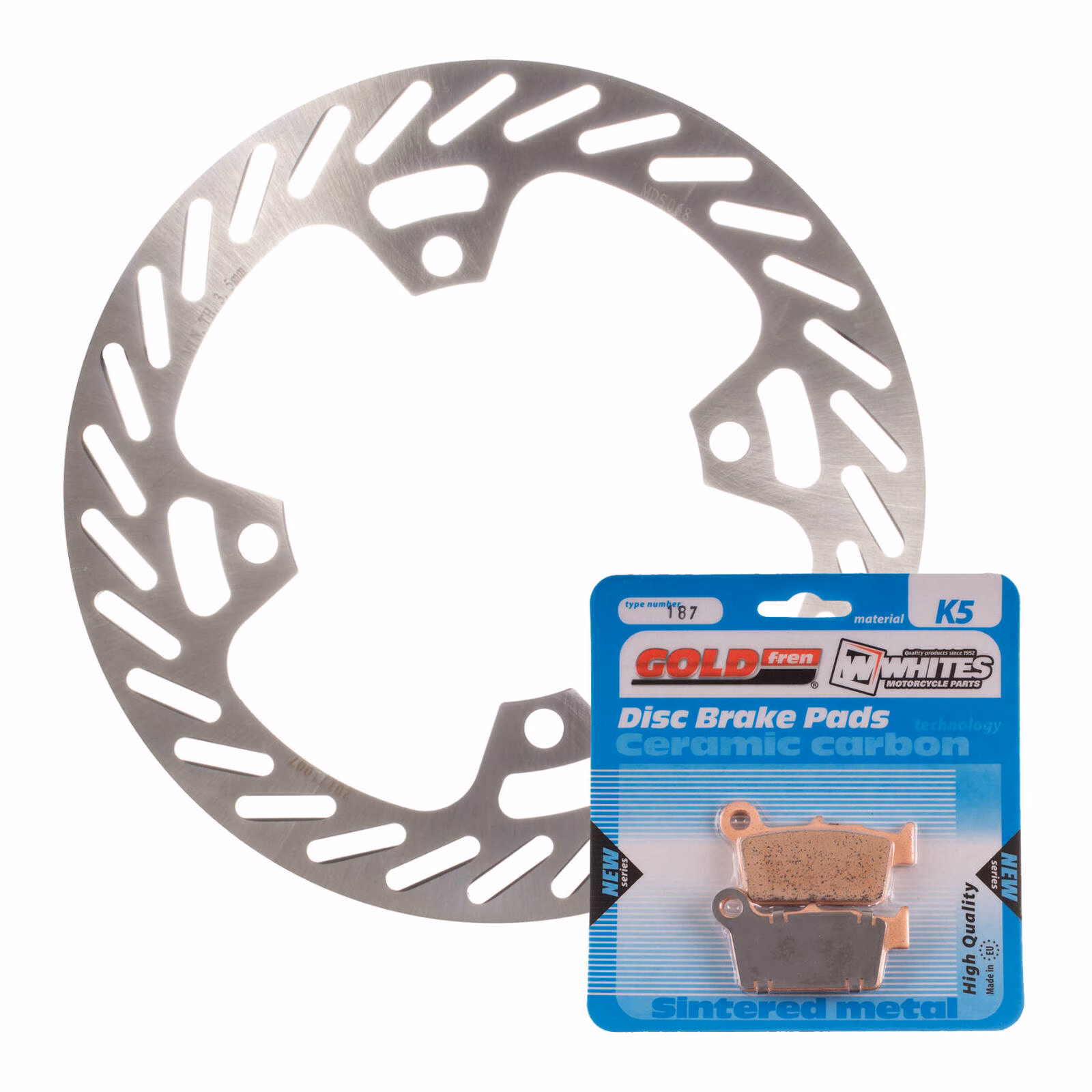 Brake Disc & Pad Rear Kit - Kawasaki KLX450R '08-'20 - Image 1