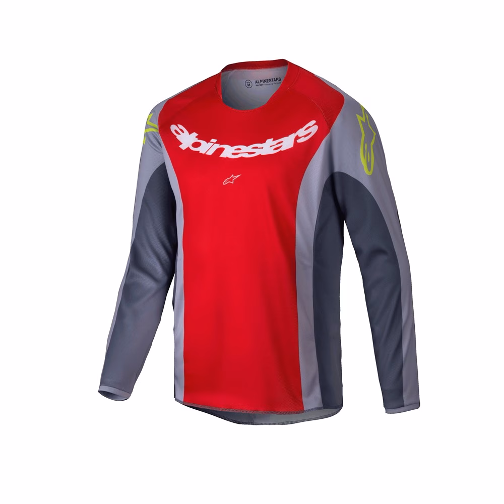 Alpinestars Youth Racer Melt Motocross Jersey Bright Red/Gray