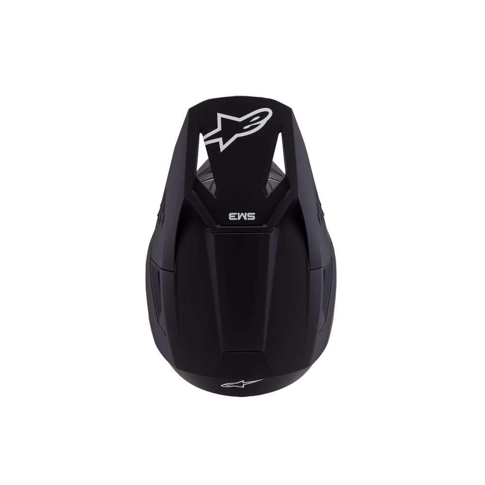 Alpinestars S-M3 Motocross Helmet Youth Solid Black Matte