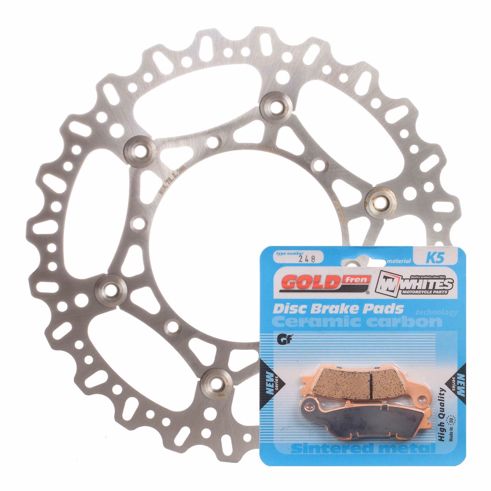 Brake Disc & Pad Front Kit - Yamaha YZ450F '16-'19 - Wave - Image 1