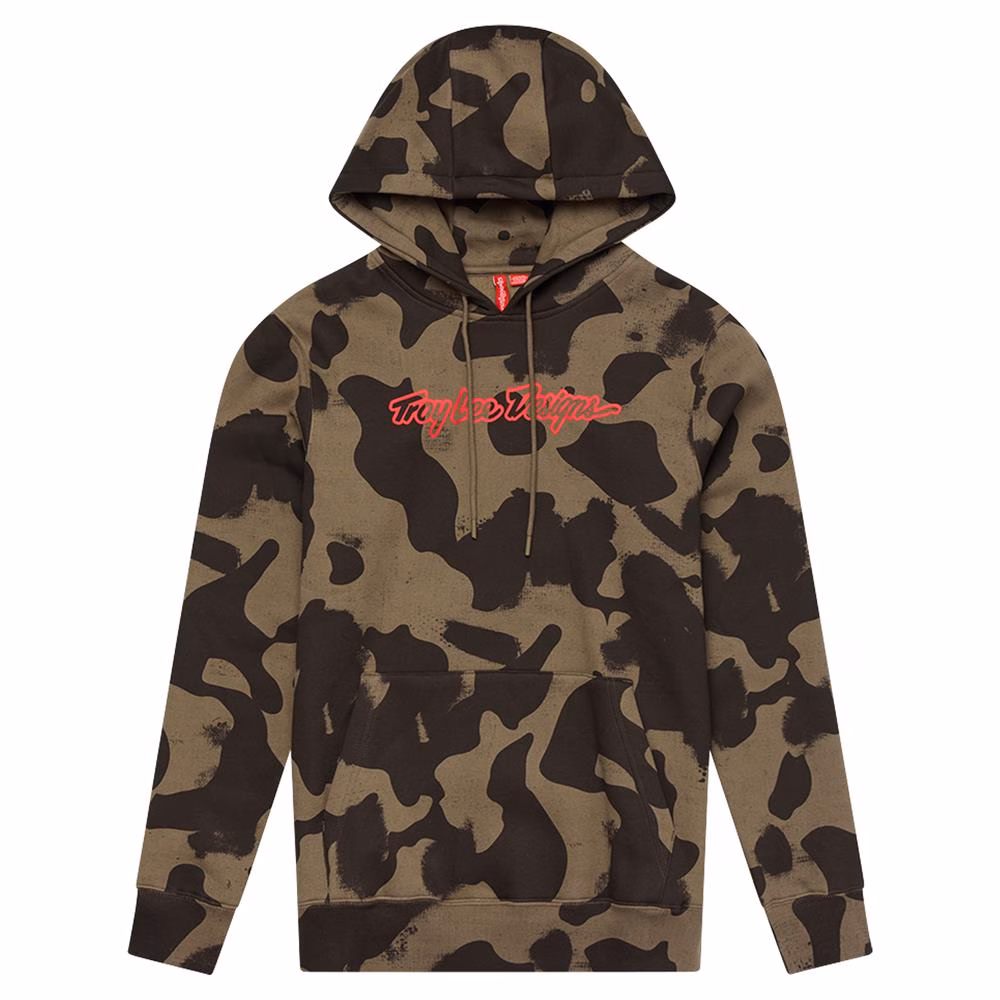 Troy Lee Designs Signature Pullover Hoodie Olive Camo