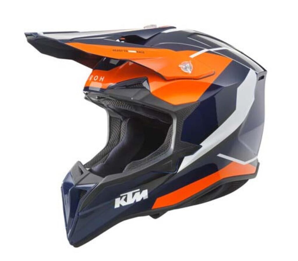 KTM Wraaap Motocross Helmet Kids Blue/Orange