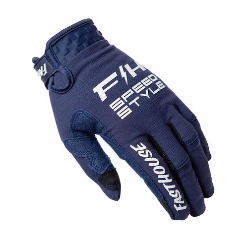 Fasthouse Elrod Ether Motocross Gloves Electric Blue/Navy