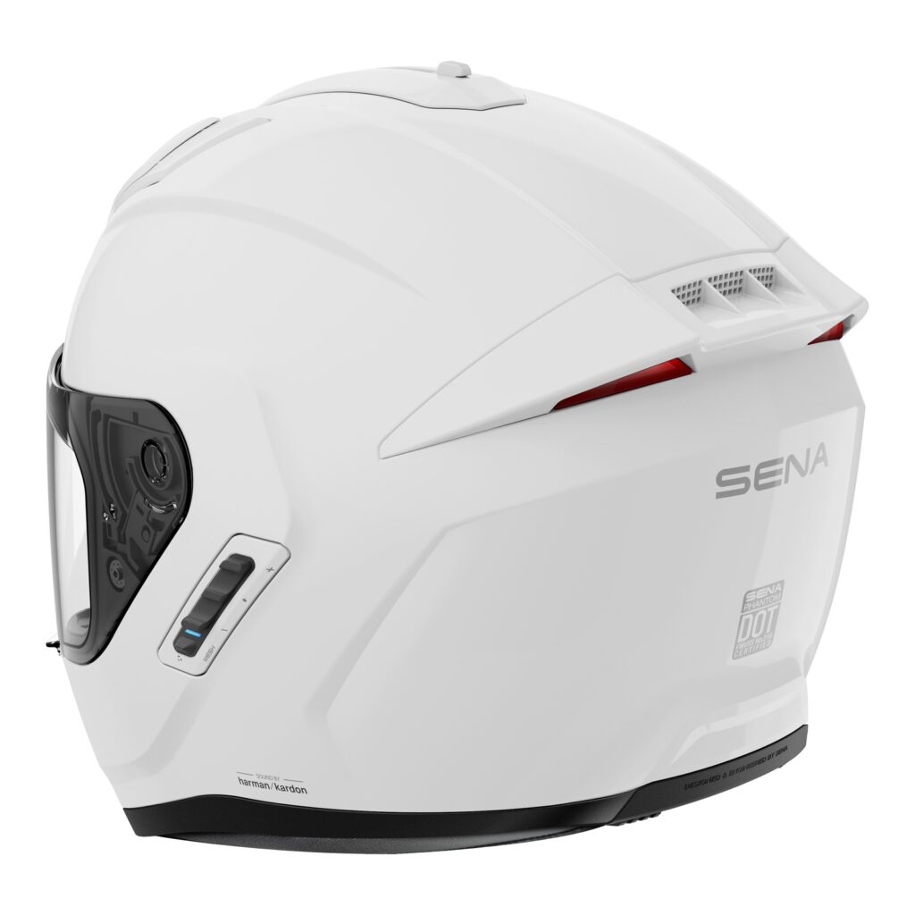 Sena Phantom Smart Road Helmet with Mesh Comms Gloss White