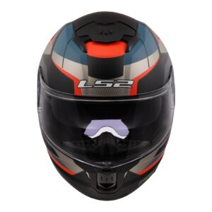LS2 FF808 Stream II Road Helmet Matte Black / Blue - Image 8