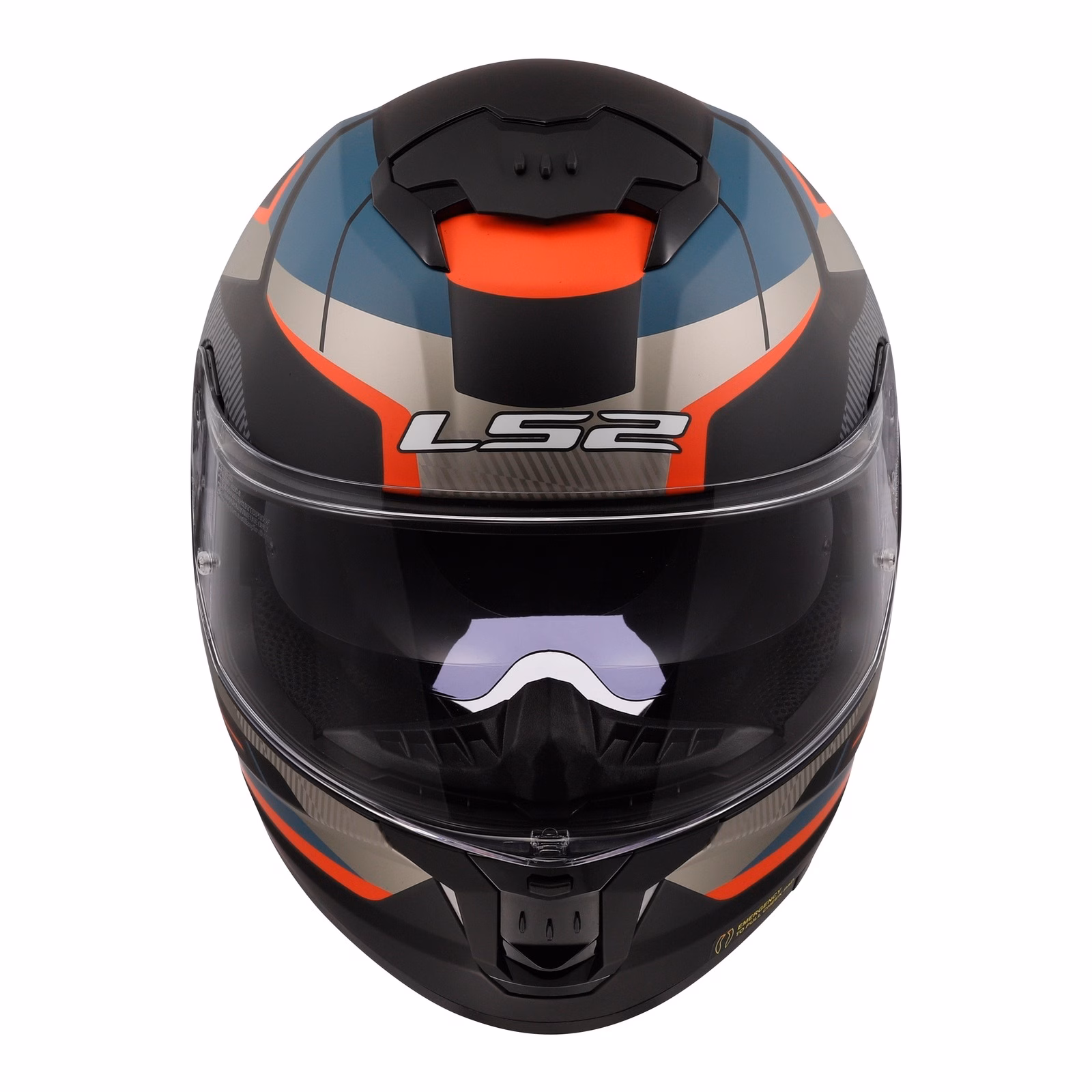 LS2 FF808 Stream II Road Helmet Matte Black / Blue - Image 8