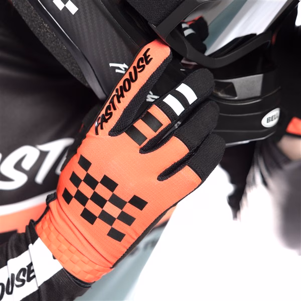 Fasthouse Elrod Formula Motocross Gloves Hyper Coral