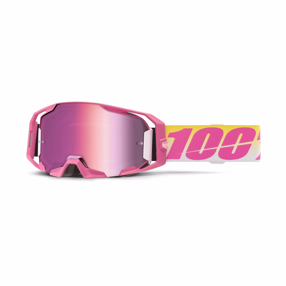 100% ARmatic Motocross Goggles Sellars - Mirror Pink Lens