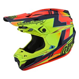 Troy Lee Designs SE5 ECE Composite Graph Motocross Helmets Yellow / Navy - Image 2